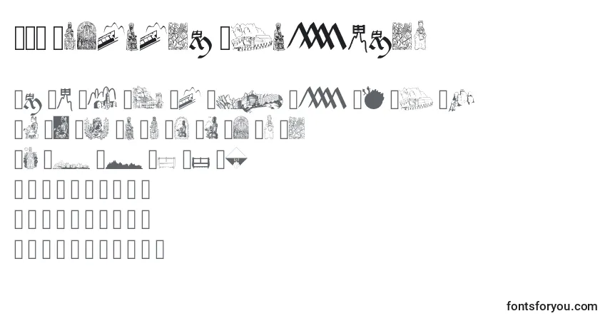 JMH Moreneta Dingbats-fontti – aakkoset, numerot, erikoismerkit