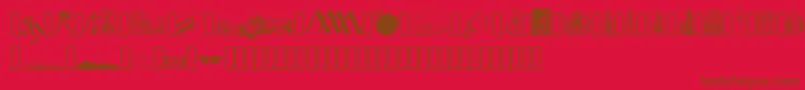 Police JMH Moreneta Dingbats – polices brunes sur fond rouge