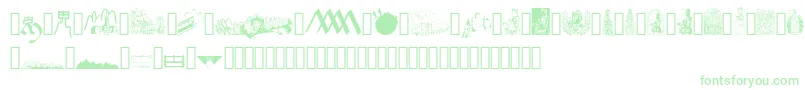 JMH Moreneta Dingbats Font – Green Fonts on White Background