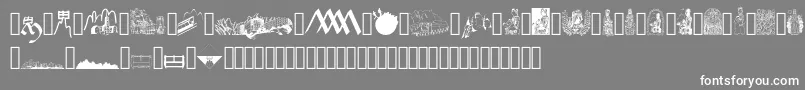 JMH Moreneta Dingbats Font – White Fonts on Gray Background