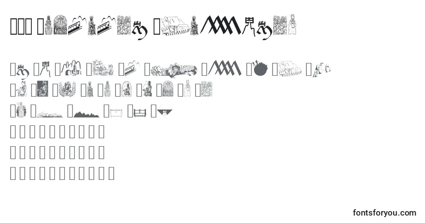 Schriftart JMH Moreneta Dingbats (130921) – Alphabet, Zahlen, spezielle Symbole
