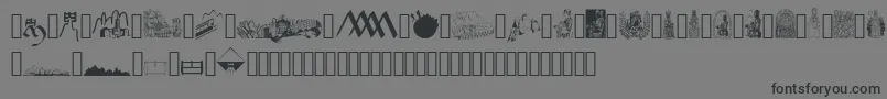 Więcej informacji o czcionce JMH Moreneta Dingbats Czcionka JMH Moreneta Dingbats – czarne czcionki na szarym tle