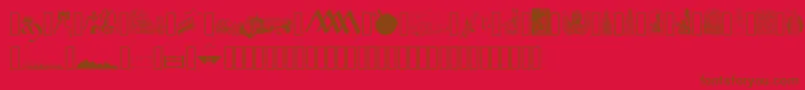 JMH Moreneta Dingbats Font – Brown Fonts on Red Background
