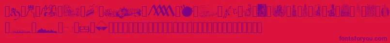 fuente JMH Moreneta Dingbats – Fuentes Moradas Sobre Fondo Rojo