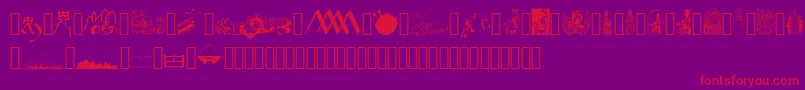 fuente JMH Moreneta Dingbats – Fuentes Rojas Sobre Fondo Morado