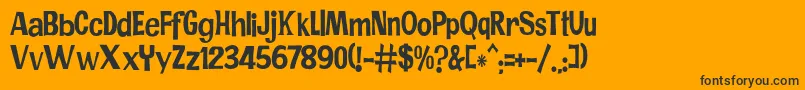 Шрифт JMH PR COND – чёрные шрифты на оранжевом фоне