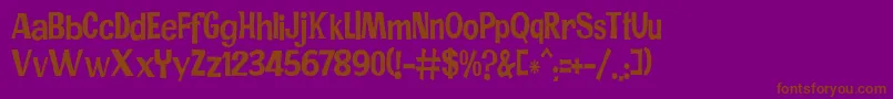 Więcej informacji o czcionce JMH PR COND Czcionka JMH PR COND – brązowe czcionki na fioletowym tle