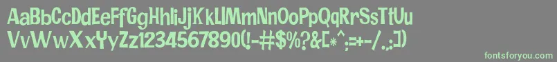 JMH PR COND Font – Green Fonts on Gray Background