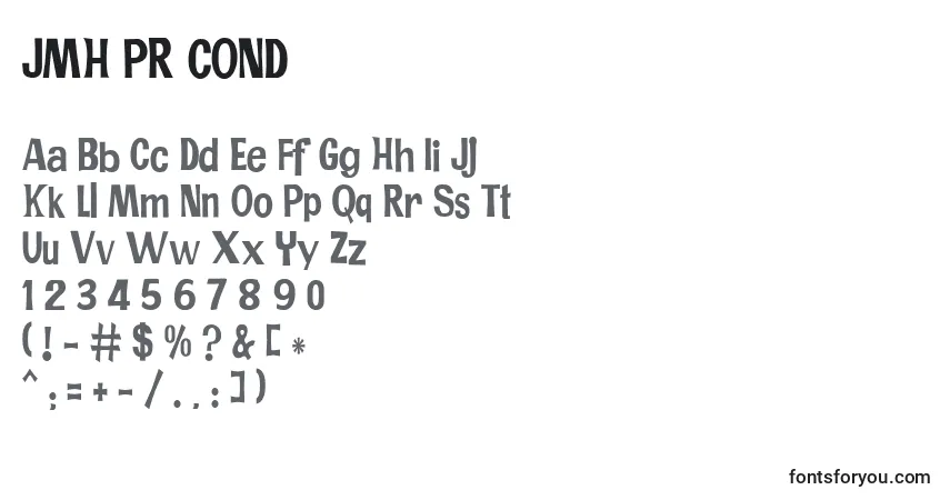 Schriftart JMH PR COND (130923) – Alphabet, Zahlen, spezielle Symbole