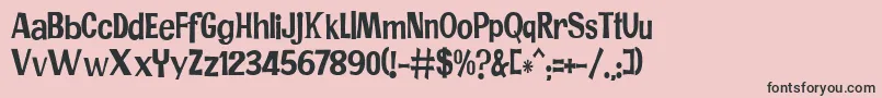JMH PR COND Font – Black Fonts on Pink Background