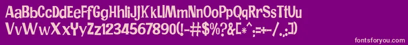 JMH PR COND Font – Pink Fonts on Purple Background