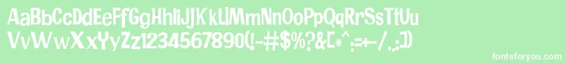 JMH PR COND Font – White Fonts on Green Background