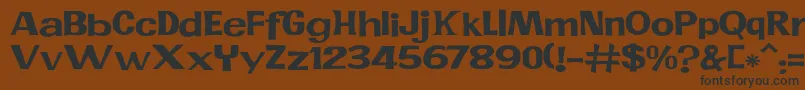 JMH PR EXP Font – Black Fonts on Brown Background