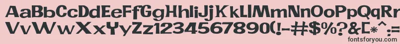 JMH PR EXP Font – Black Fonts on Pink Background