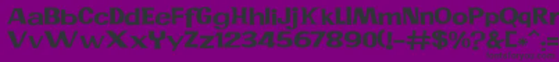 JMH PR EXP Font – Black Fonts on Purple Background