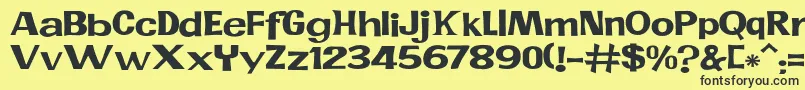 JMH PR EXP Font – Black Fonts on Yellow Background