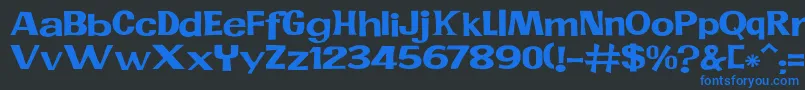 JMH PR EXP Font – Blue Fonts on Black Background