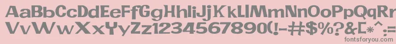 JMH PR EXP Font – Gray Fonts on Pink Background