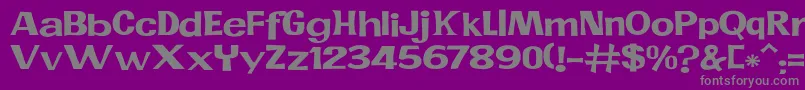 JMH PR EXP Font – Gray Fonts on Purple Background