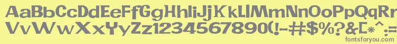 JMH PR EXP Font – Gray Fonts on Yellow Background