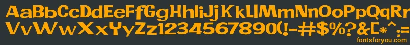 JMH PR EXP Font – Orange Fonts on Black Background