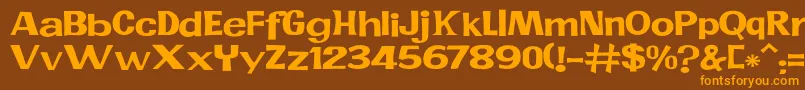 JMH PR EXP Font – Orange Fonts on Brown Background
