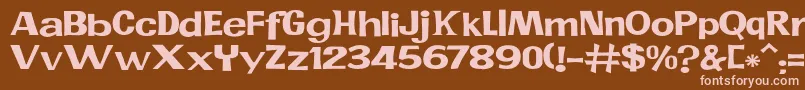 JMH PR EXP Font – Pink Fonts on Brown Background