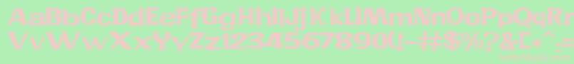 JMH PR EXP Font – Pink Fonts on Green Background