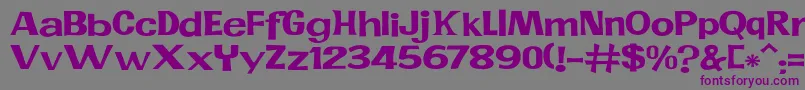 JMH PR EXP Font – Purple Fonts on Gray Background