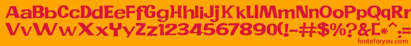 JMH PR EXP Font – Red Fonts on Orange Background