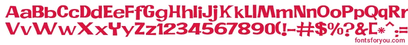 JMH PR EXP Font – Red Fonts on White Background