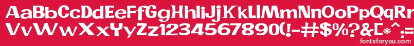 JMH PR EXP Font – White Fonts on Red Background