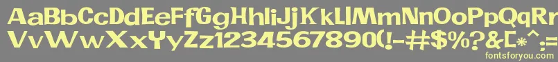 JMH PR EXP Font – Yellow Fonts on Gray Background