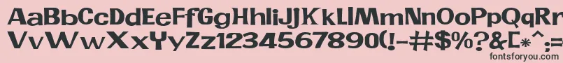 JMH PR EXP Font – Black Fonts on Pink Background