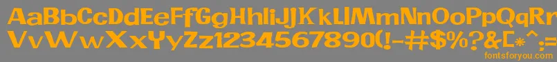 JMH PR EXP Font – Orange Fonts on Gray Background