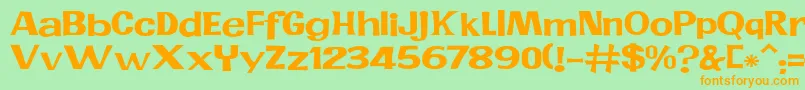 JMH PR EXP Font – Orange Fonts on Green Background