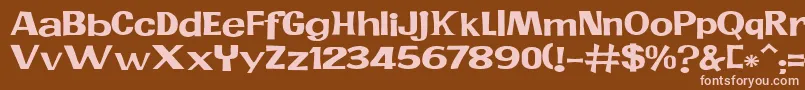 JMH PR EXP Font – Pink Fonts on Brown Background