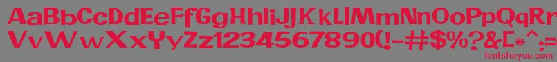 JMH PR EXP Font – Red Fonts on Gray Background