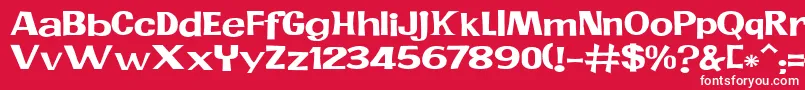 JMH PR EXP Font – White Fonts on Red Background