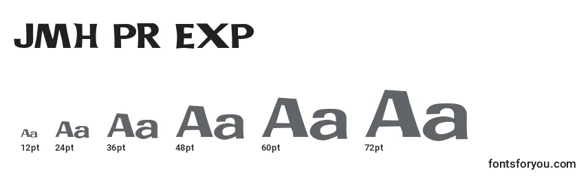 Размеры шрифта JMH PR EXP (130925)