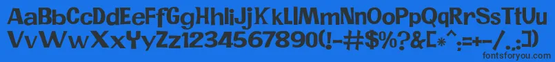 JMH PR Font – Black Fonts on Blue Background