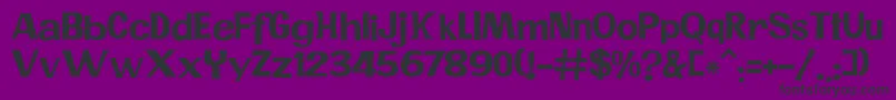 JMH PR Font – Black Fonts on Purple Background