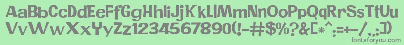 JMH PR Font – Gray Fonts on Green Background