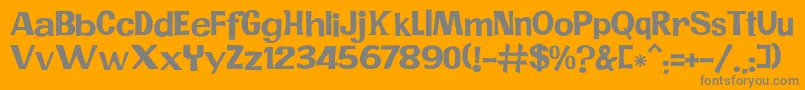 JMH PR Font – Gray Fonts on Orange Background