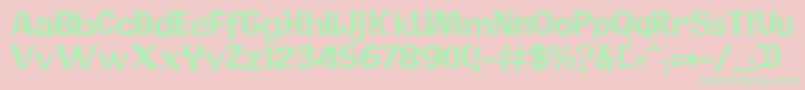 JMH PR Font – Green Fonts on Pink Background