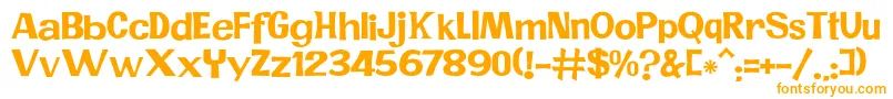 JMH PR Font – Orange Fonts on White Background