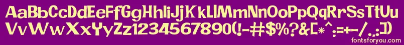 JMH PR Font – Yellow Fonts on Purple Background