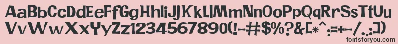 JMH PR Font – Black Fonts on Pink Background