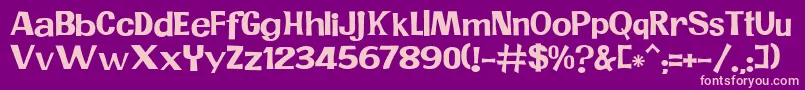JMH PR Font – Pink Fonts on Purple Background