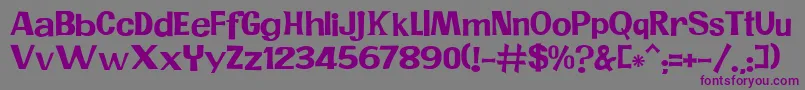 JMH PR Font – Purple Fonts on Gray Background